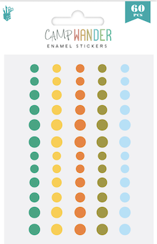 FANCY PANTS DESIGNS  CAMP WANDER ENAMEL DOTS:$4.95