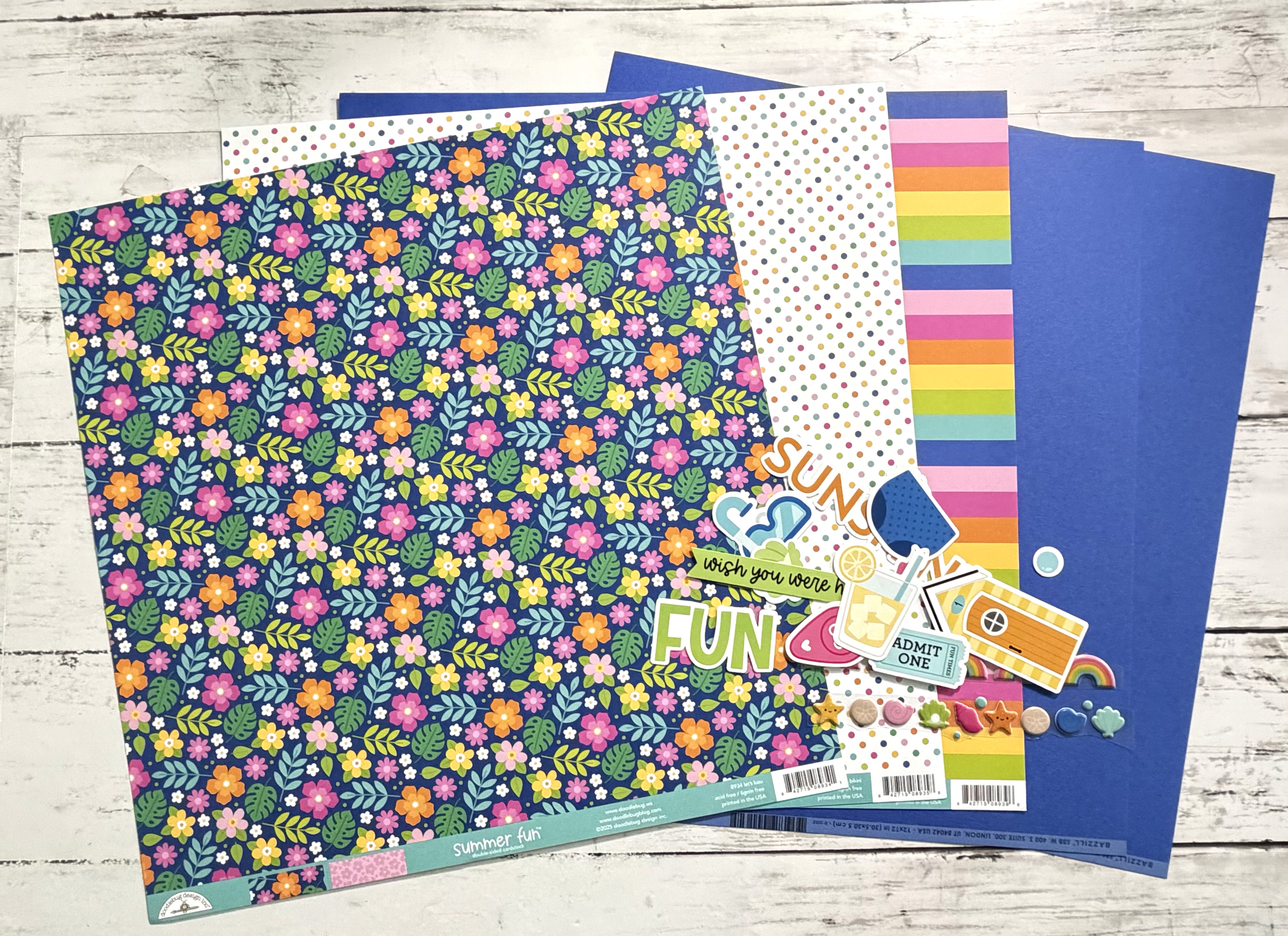 DOODLEBUG DESIGNS SUMMER FUN SINGLE SHOT KIT:$7.50