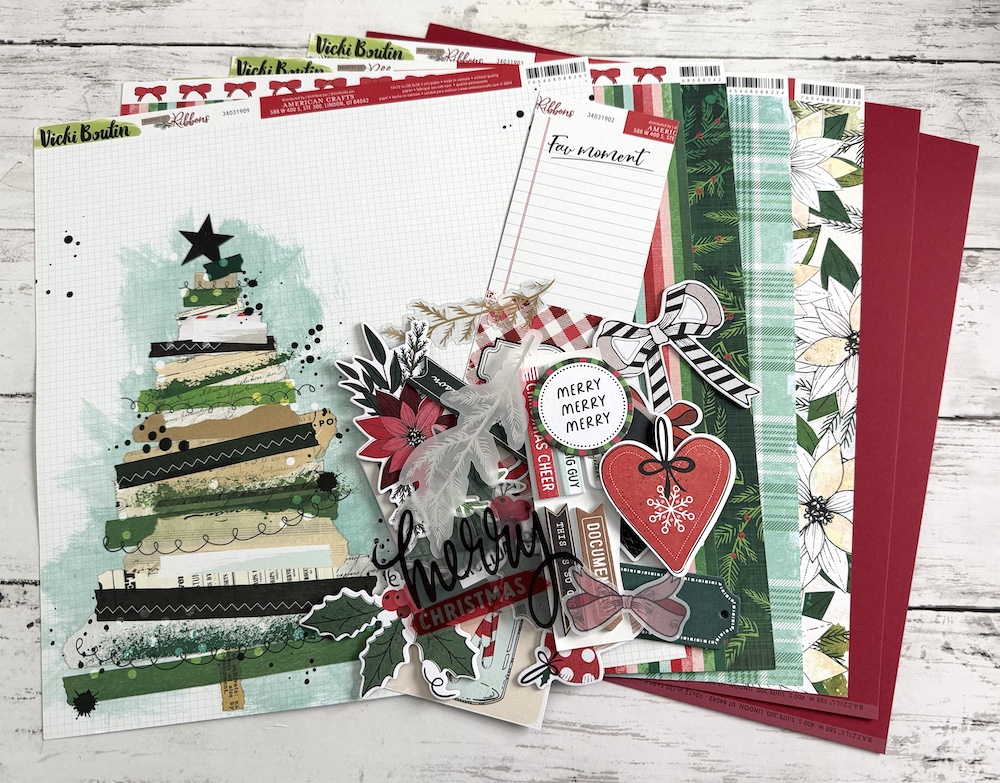 VICKI BOUTIN WRAPPED IN RIBBONS SINGLE SHOT KIT;$9.50