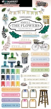 49TH AND MARKET THE FLOWER EMPORIUM CARDSTOCK STICKERS:$5.99