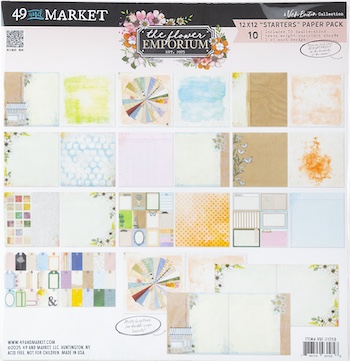 49TH AND MARKET THE FLOWER EMPORIUM COLLECTION 12X12 STARTER PAPER PACK:$15.99