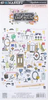 49TH AND MARKET THE FLOWER EMPORIUM LASER CUT ELEMENTS:$8.49