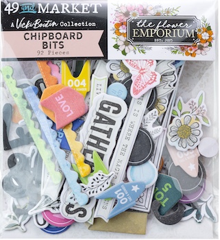 49TH AND MARKET THE FLOWER EMPORIUM CHIPBOARD BITS:$6.99