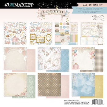49 AND MARKET CONFETTI MOMENTS ALL IN ONE KIT 12X12:$29.00