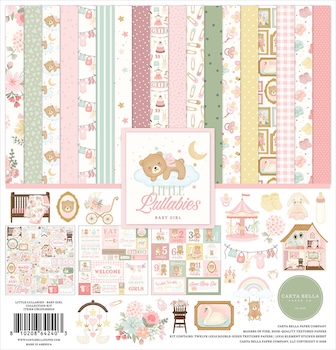 CARTA BELLA LITTLE LULLABIES BABY GIRL 12X12 COLLECTION KIT:$16.50