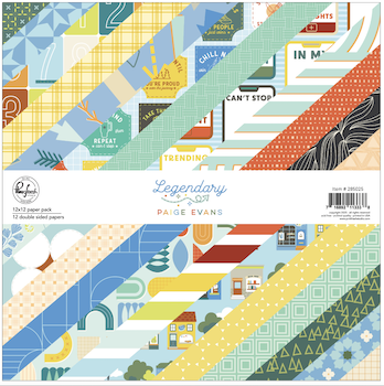 PINK FRESH 12X12 PAPER PACK LEGENDARY BY PAIGE EVANS:$12.00