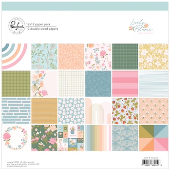 PINKFRESH LOVELY BLOOMS 12X12 PAPER PACK:$12.50