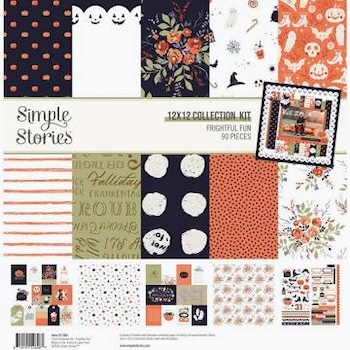 SIMPLE STORIES FRIGHTFUL FUN 12 X 12 COLLECTION KIT:$12.00