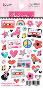BELLA BLVD YOU'RE MY JAM EPOXY STICKERS; $5.85 <span class='red' style='font-weight:bold;'>SALE: $5.50</span>