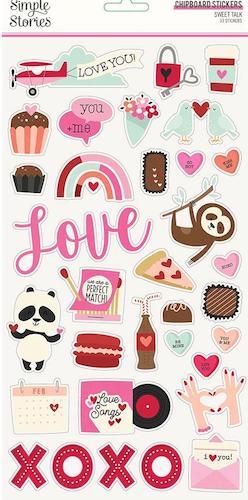 SIMPLE STORIES SWEET TALK CHIPBOARD STICKERS; $3.75 <span class='red' style='font-weight:bold;'>SALE: $2.62</span>