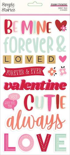 SIMPLE STORIES SWEET TALK FOAM STICKERS; $6.50 <span class='red' style='font-weight:bold;'>SALE: $4.95</span>