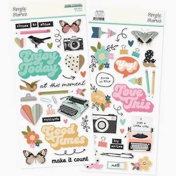 SIMPLE STORIES TAKE NOTE FOAM STICKERS:$7.50