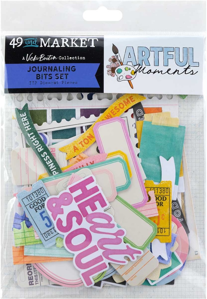 49 AND MARKET JOURNALING BITS SET ARTFUL MOMENTS BY VICKI BOUTIN:$9.00