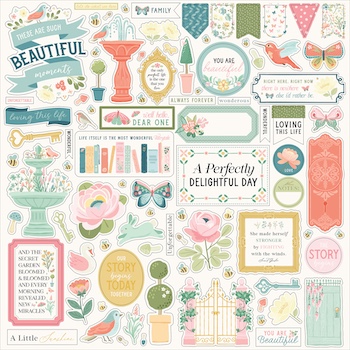 CARTA BELLA SECRET GARDEN 12X12 STICKER SHEET:$4.00