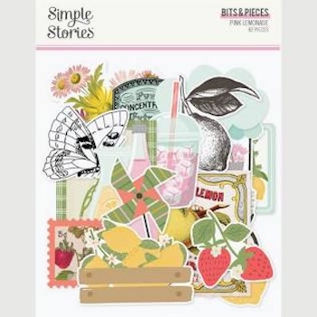 SIMPLE STORIES PINK LEMONADE BITS & PIECES:$8.50