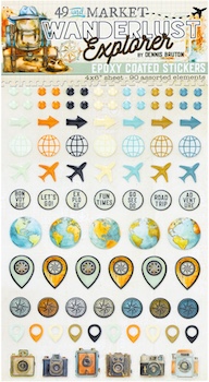 49TH & MARKET WANDERLUST EXPLORER EXPOXY COATED STICKERS:$5.95