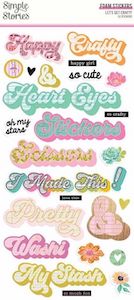 SIMPLE STORIES LET'S GET CRAFTY FOAM STICKERS:$6.50