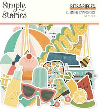 SIMPLE STORIES BITS & PIECES SUMMER SNAPSHOTS;$5.50