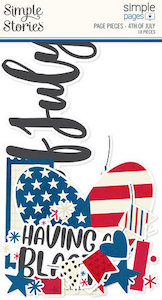 SIMPLE STORIES 4TH OF JULY PAPER PIECES:$3.49