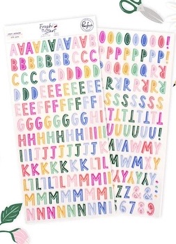 PINK FRESH PUFFY ALPHABET FRESH START:$6.50