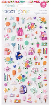 AMERICAN CRAFTS SHIMELLE  PUFFY STICKERS REASON TO SMILE;$4.50