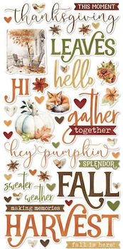 SIMPLE STORIES SIMPLE VINTAGE AUTUMN BREEZE FOAM STICKERS:$6.50