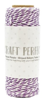 CRAFT PERFECT STRIPED BAKER'S TWINE - MAUVE PURPLE:$2.95