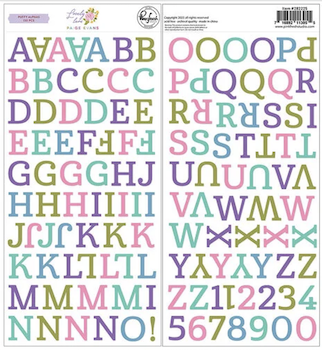 PINK FRESH PUFFY ALPHAS LOVELY LANE BY PAIGE EVANS;$5.00 <span class='red' style='font-weight:bold;'>SALE: $2.50</span>