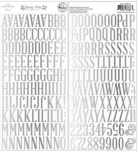 PINKFRESH SPRING VIBES ALPHA STICKER - SILVER:$5.95