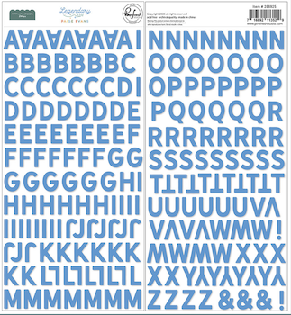 PINK FRESH PUFFY ALPHA STICKERS LEGENDARY BY PAIGE EVANS <span class='red' style='font-weight:bold;'>SALE: $2.50</span>