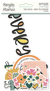 SIMPLE STORIES ENJOY THE EVERYDAY  PAGE PIECES:$3.59