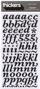 AMERICAN CRAFTS THICKER PRINTED CHIPBOARD MARQUISE;$5.00