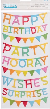 AMERICAN CRAFTS THICKERS CHIPBOARD PHRASE HOORAY;$5.00