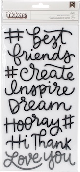 AMERICAN CRAFTS THICKER PRINTED CHIPBOARD MARQUISE;$5.00