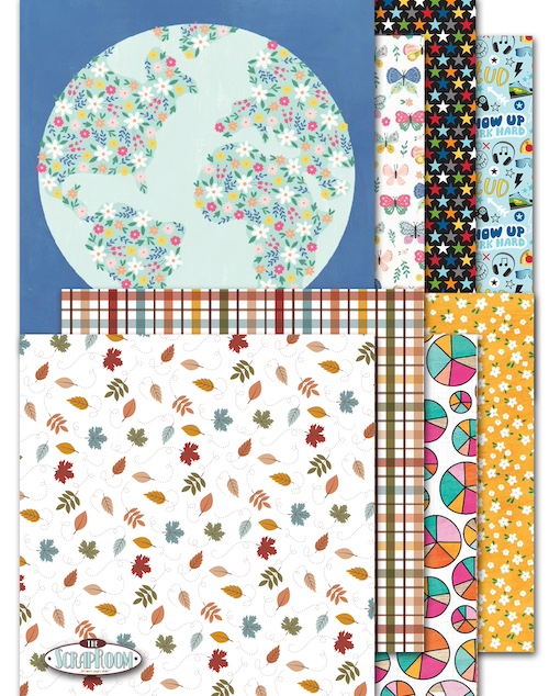 SEPTEMBER 2024 PATTERNED PAPER KIT:$9.50