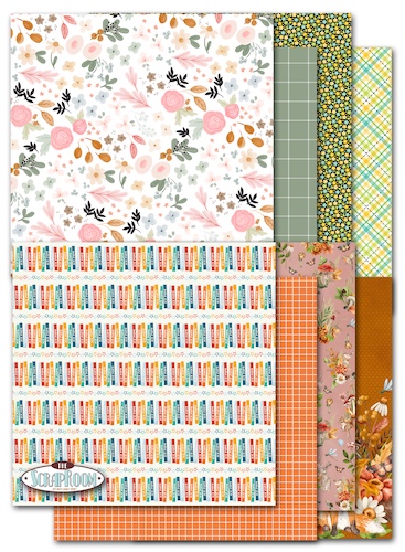 AUGUST 2025 PATTERNED PAPER KIT  - $8.50